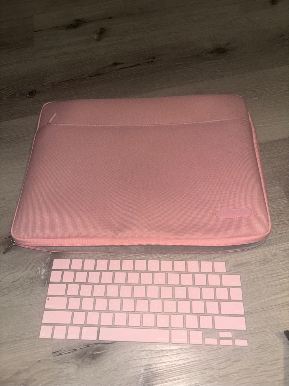 Pink Tablet Sleeve with Matching Silicone Keyboard Cover